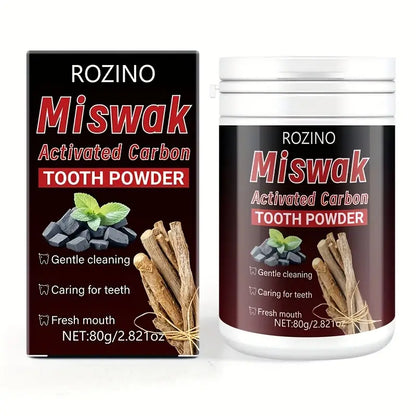 مسحوق أسنان المسواك والكربون النشط